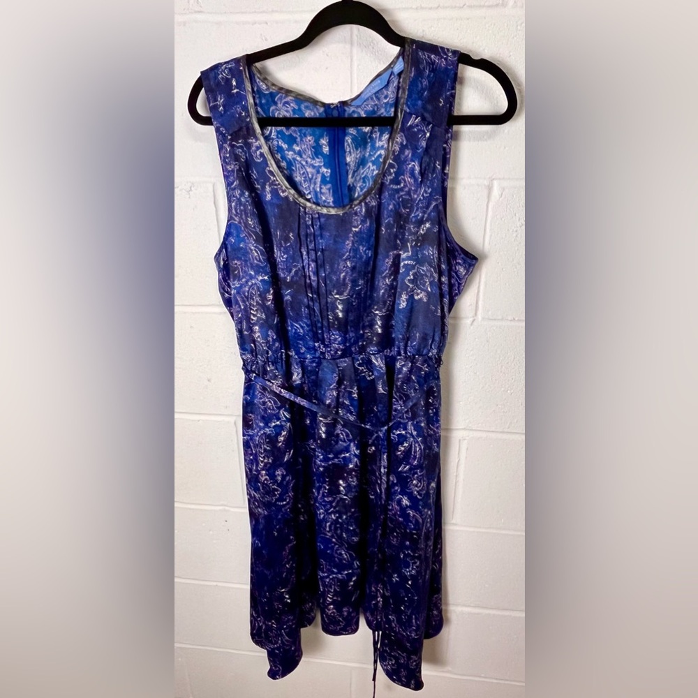 Simply Vera Vera Wang Navy Print Midi Dress XL